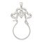 Sterling Silver Triple Heart Charm Holder Jewelry 44mm x 23mm